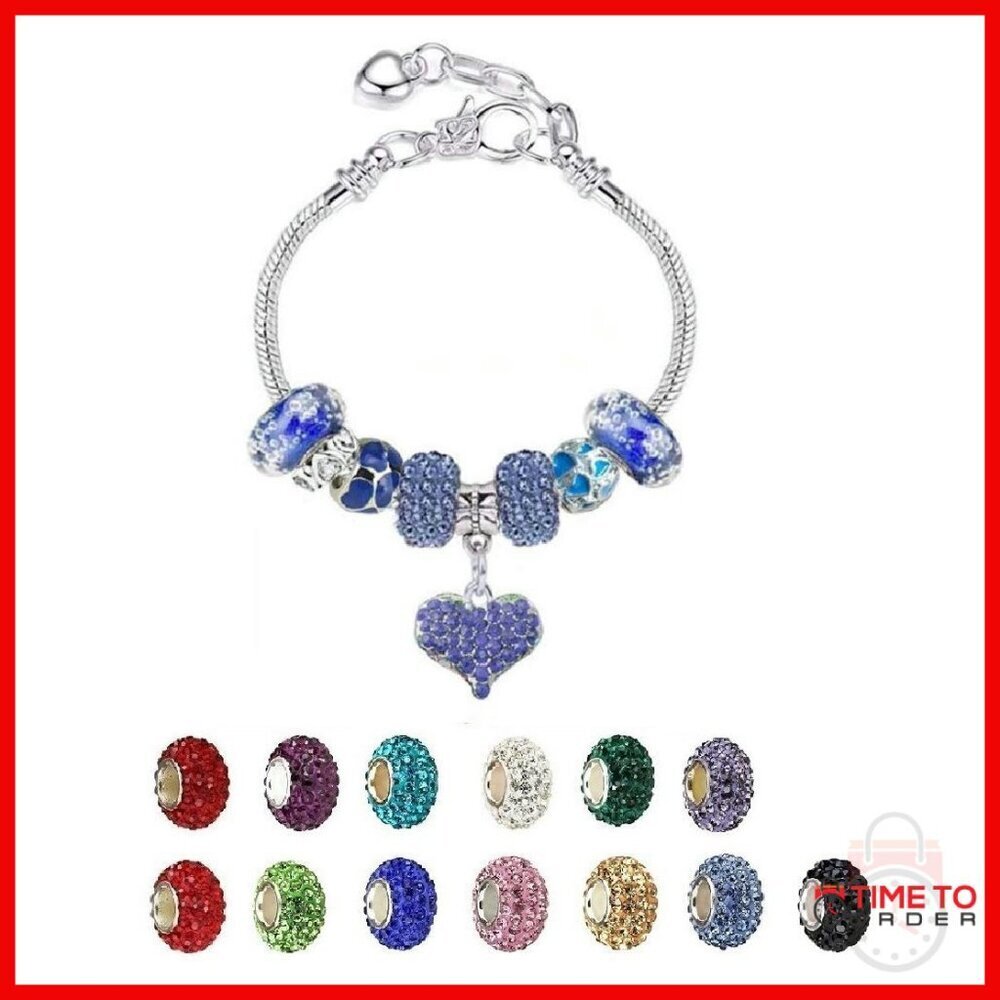 Adjustable Stainless Steel Charm Bracelet Set with Gift Card